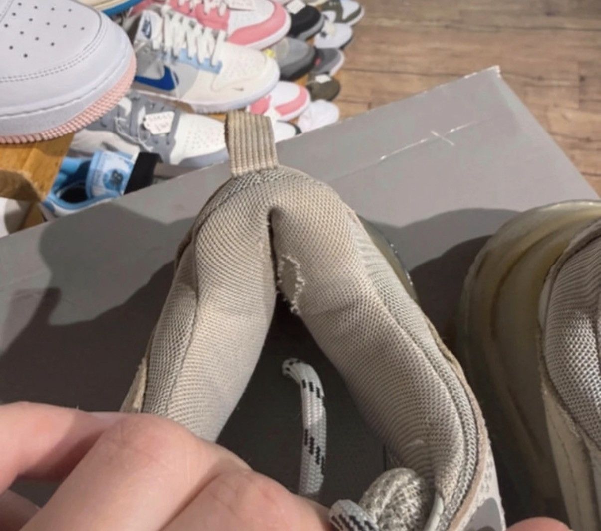 Balenciaga Balenciaga Grey Leather and Mesh Triple Clear Sole Sneakers Size US 9 / IT 39 - 4 Thumbnail