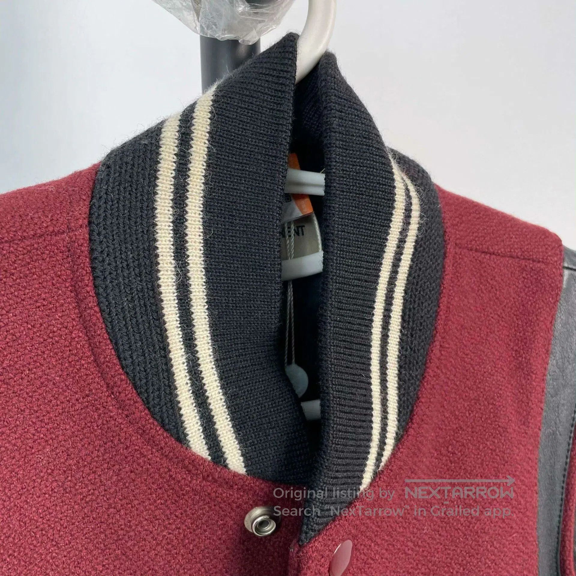 Saint Laurent Paris Saint Laurent Wool Leather Jacket 36. Size XS / US 0-2 / IT 36-38 - 6 Thumbnail