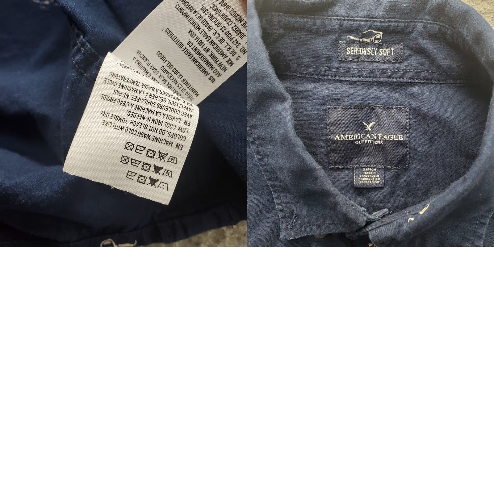 American Eagle Outfitters American Eagle Button-Down Shirt Mens S Navy Shade Glasses Print Seriously Soft Shirt Size US S / EU 44-46 / 1 - 8 Thumbnail