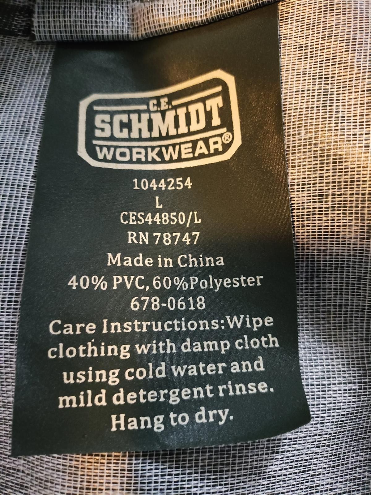 Other CE Schmidt Men Workwear PVC Y Blend Hooded Jacket Size LARGE Size US L / EU 52-54 / 3 - 7 Thumbnail