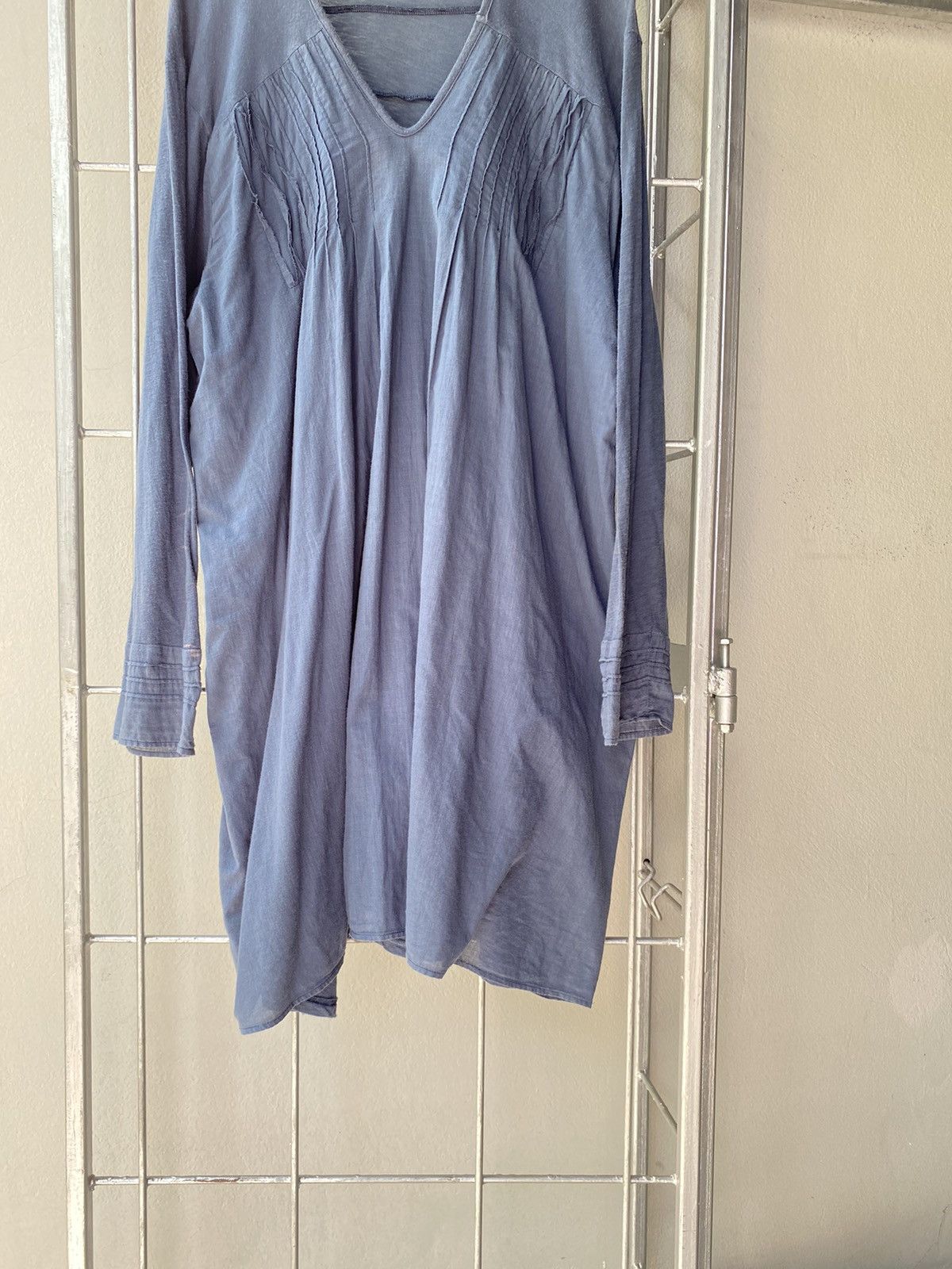 Issey Miyake Plantation Blue Pintuck Dress Size ONE SIZE - 17 Thumbnail