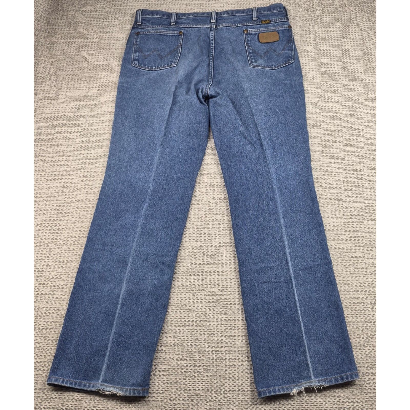 Wrangler VINTAGE Wrangler Cowboy Cut Jeans Mens 40x34 Blue Slim Straight Denim USA Pants Size US 40 / EU 56 - 2 Thumbnail