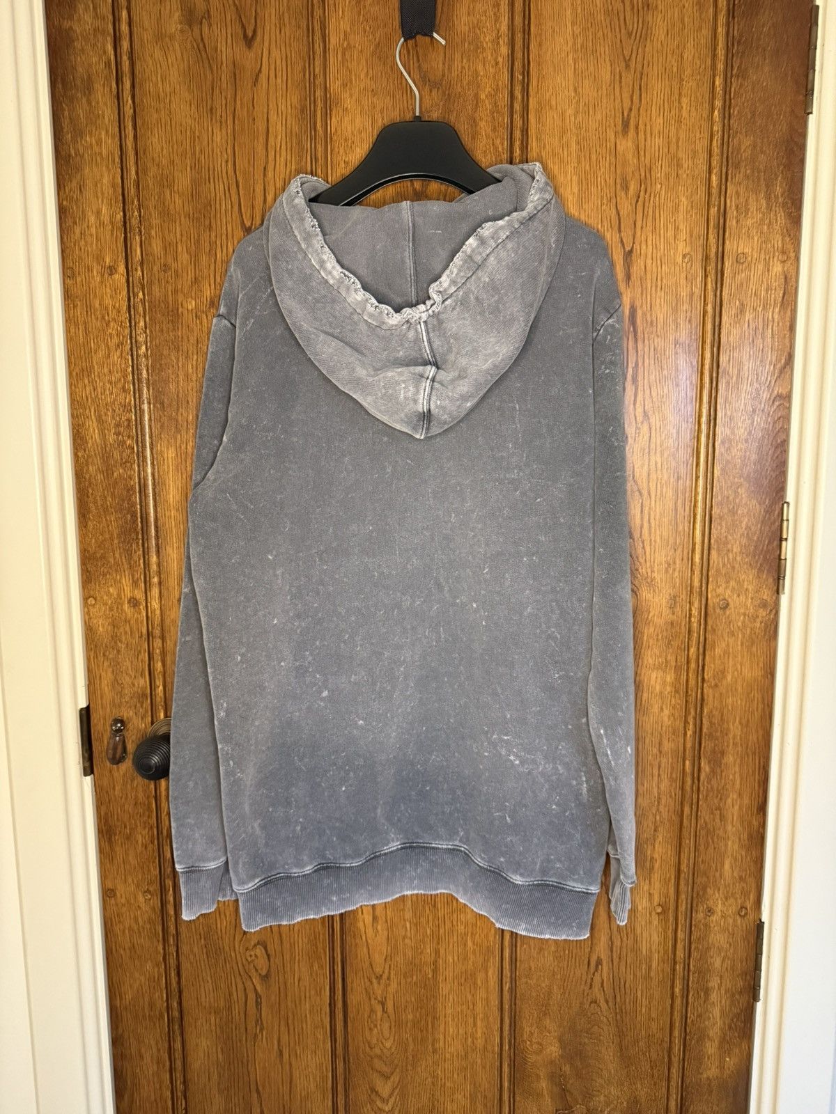 Saint Laurent Paris $890 Saint Laurent acid wash grey Rive Gauche logo hoodie M Size US M / EU 48-50 / 2 - 22 Thumbnail