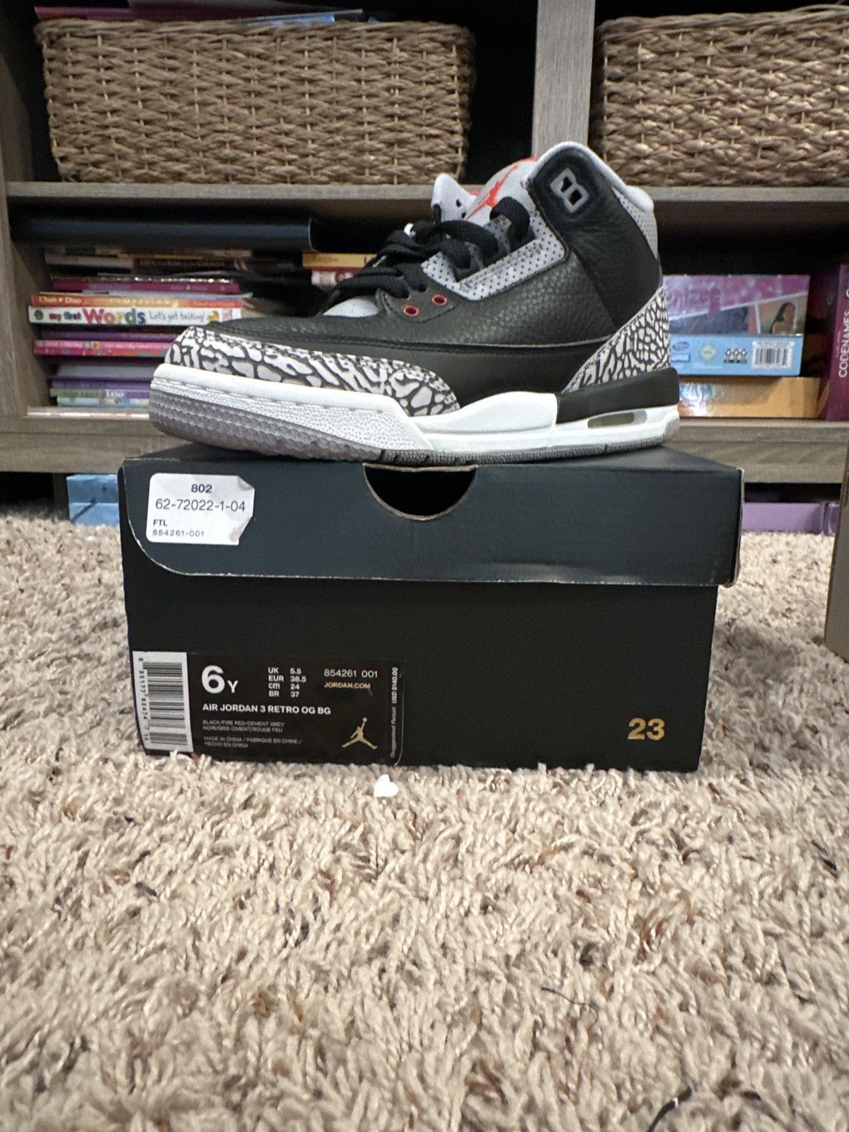 Jordan Brand Air Jordan 3 Retro OG BG Size US 6 / EU 39 - 5 Thumbnail