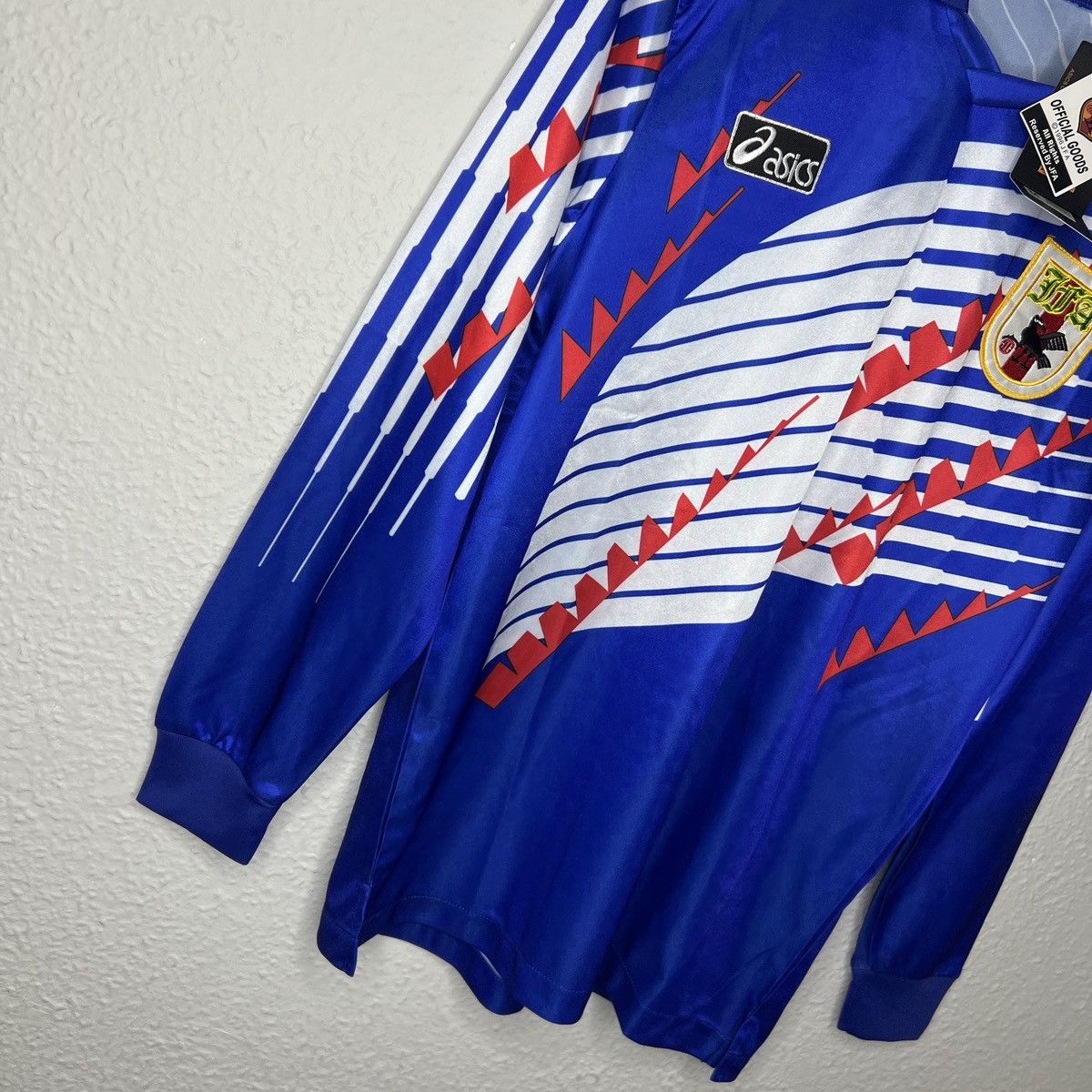 Asics Vintage Asics 1996 Japan Jersey Longsleeve Shirt Navy Print Size US M / EU 48-50 / 2 - 2 Thumbnail