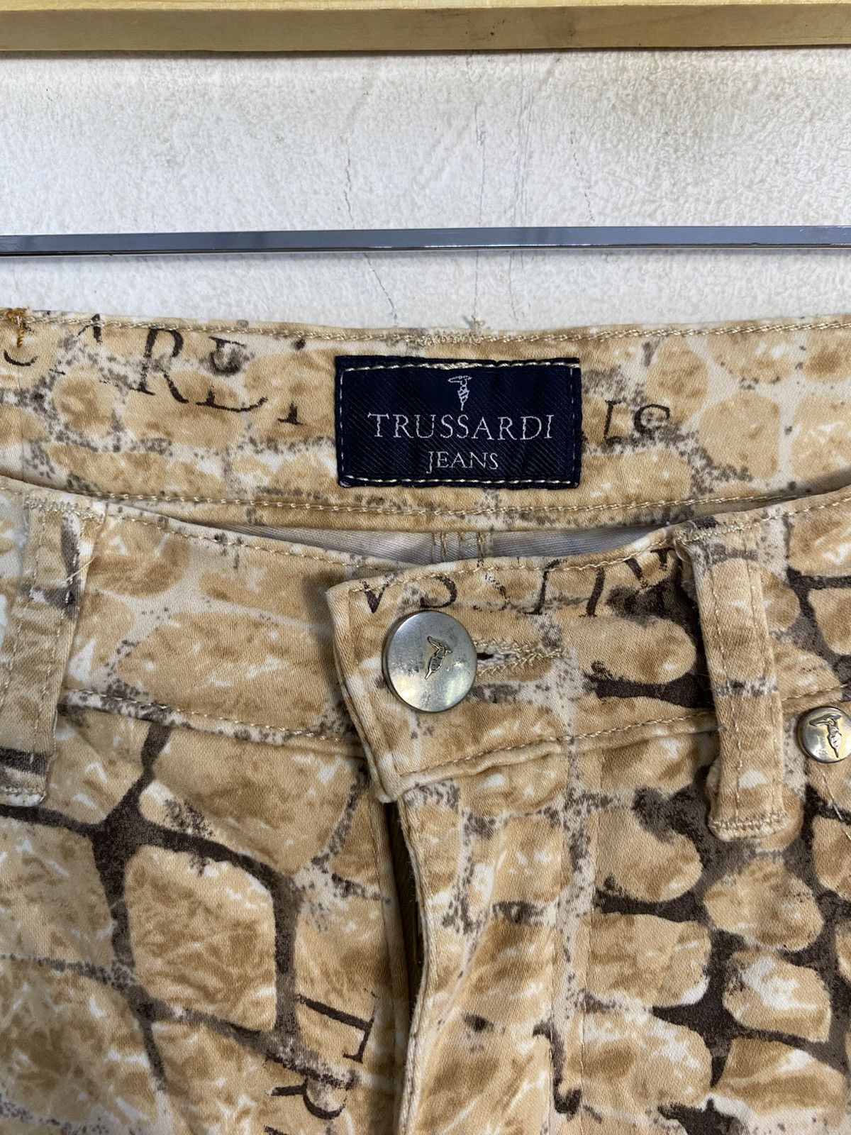 Trussardi Trussardi Jeans Sand Erosion Crocodile Effect Straight Cut Size US 34 / EU 50 - 8 Thumbnail
