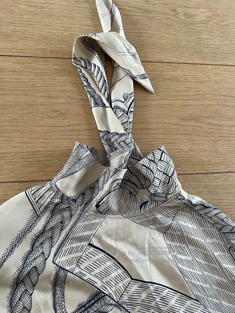 Hermes Hermes Mulberry silk printed dress Size XS / US 0-2 / IT 36-38 - 4 Thumbnail