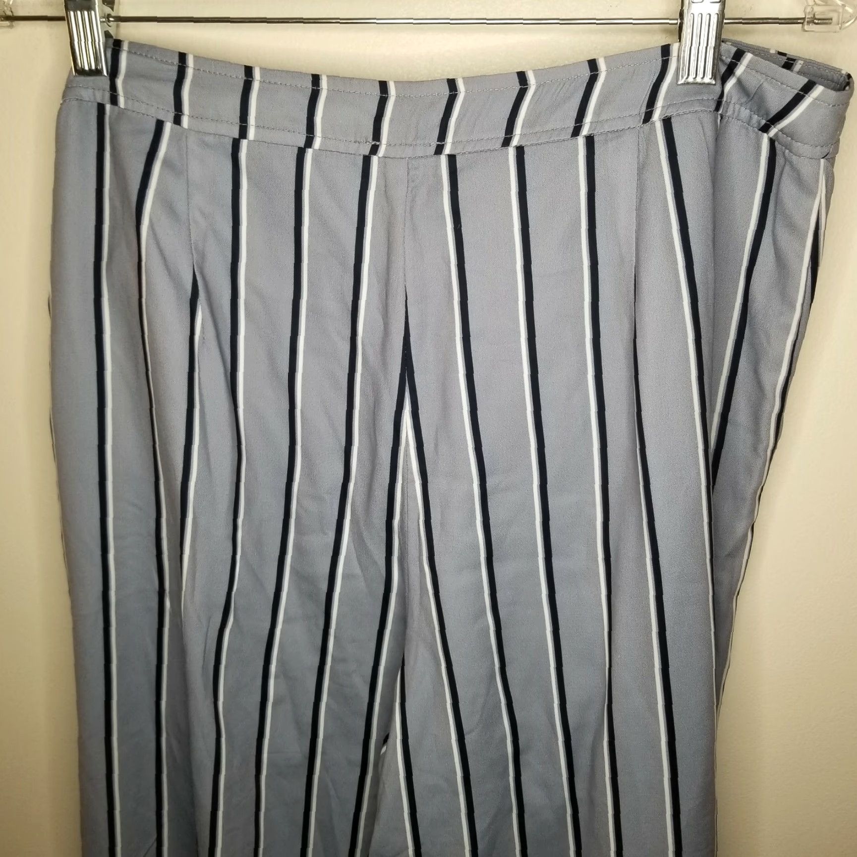 Vintage VINTAGE? Wait, J.O.A. brand not vintage. Use: J.O.A. Just One Answer Womens Pants Blue Striped Flowy XL Size 40" / US 18 - 7 Thumbnail