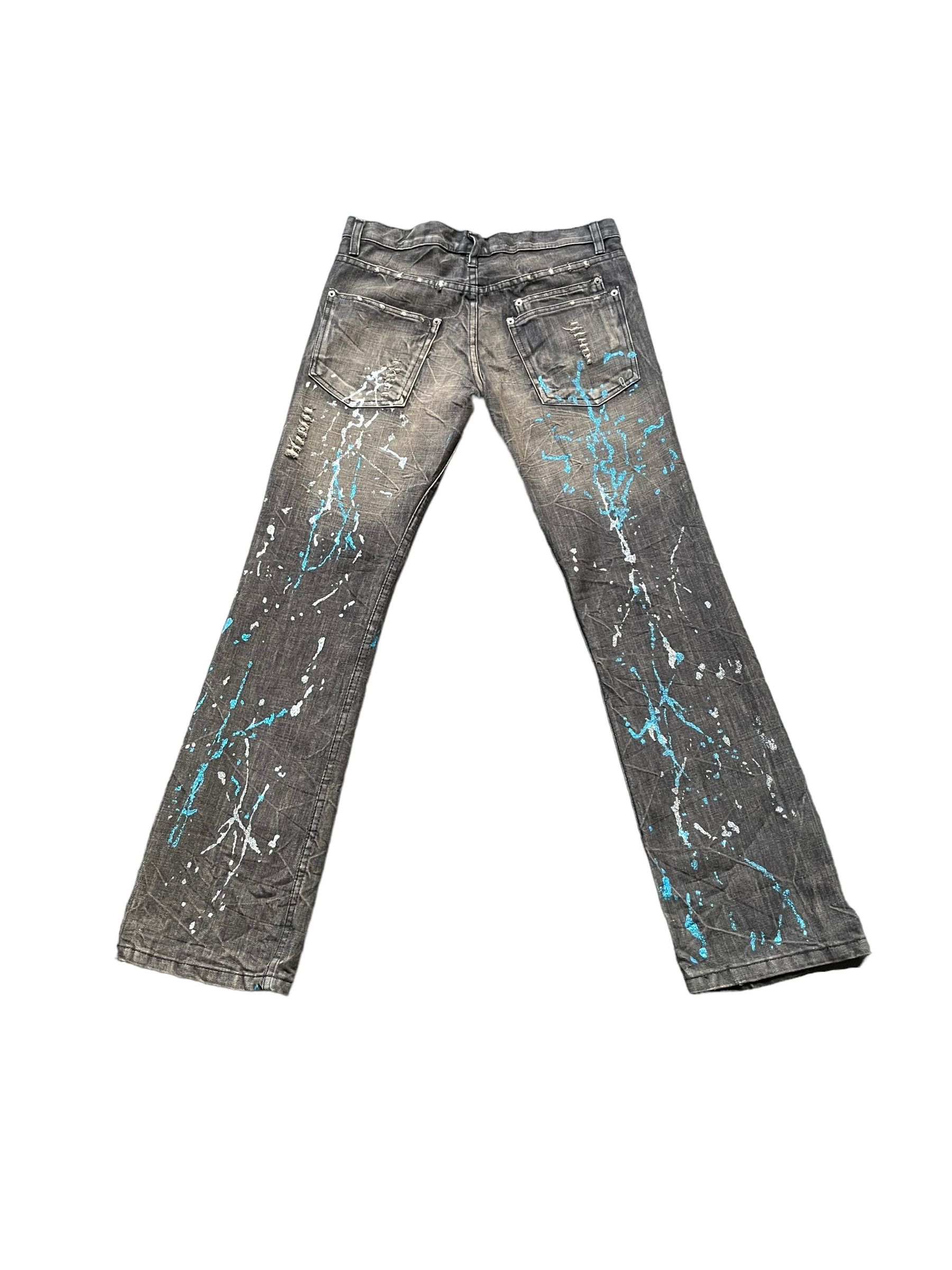 Japanese Brand K.U.I Deadstock Flare Custom Distresed Denim Size US 34 / EU 50 - 5 Thumbnail