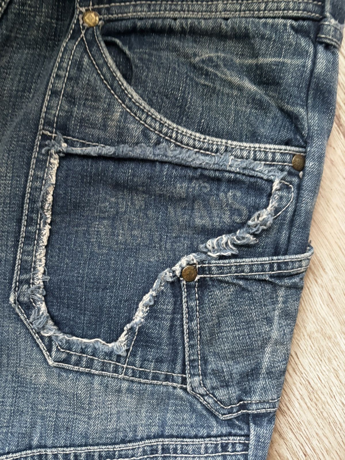 TOUGH JEANSMITH patchwork distressed jeans