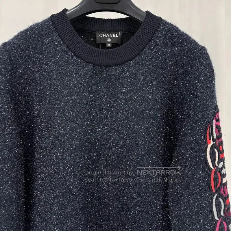 Chanel Chanel Navy Blue Knit Sweatshirt for Women . Size M / US 6-8 / IT 42-44 - 3 Thumbnail