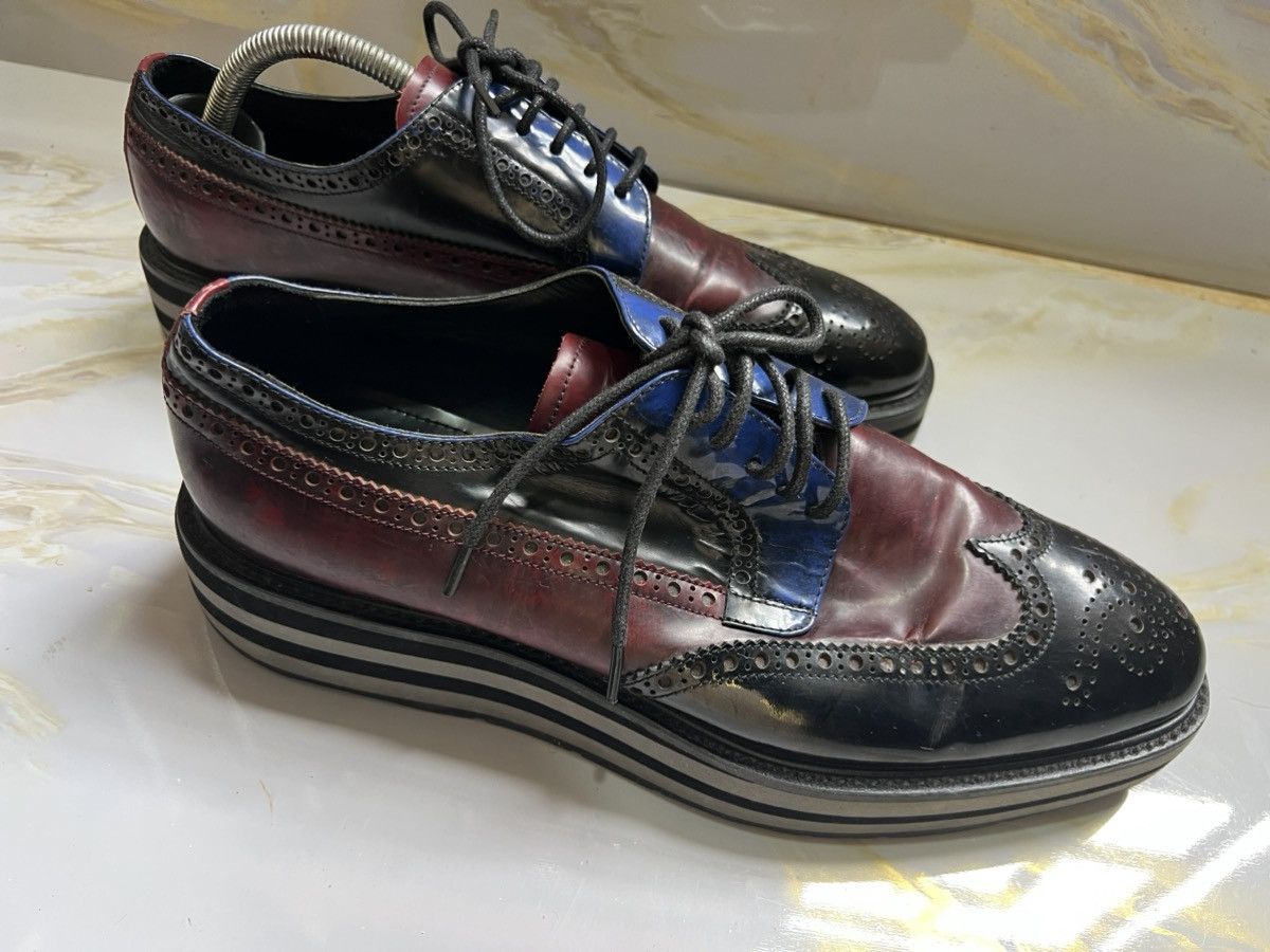Prada Prada Brogue platform leather derby Size US 7 / EU 40 - 9 Thumbnail