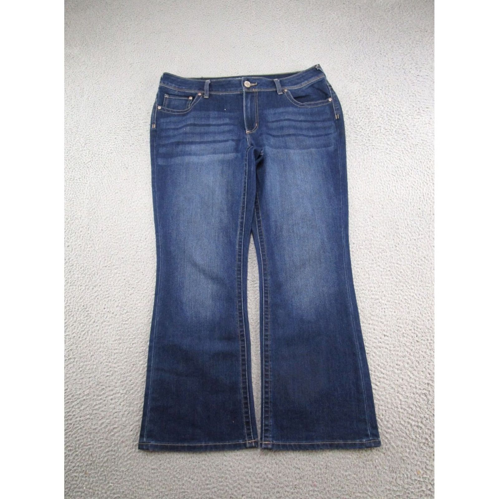 Vintage Maurices Jeans Bootcut Denim Blue Stretch Womens Size 16W Short Mid Rise 5-Pocket Design Pants Regular Size 38" / US 16 / IT 52 - 2 Thumbnail