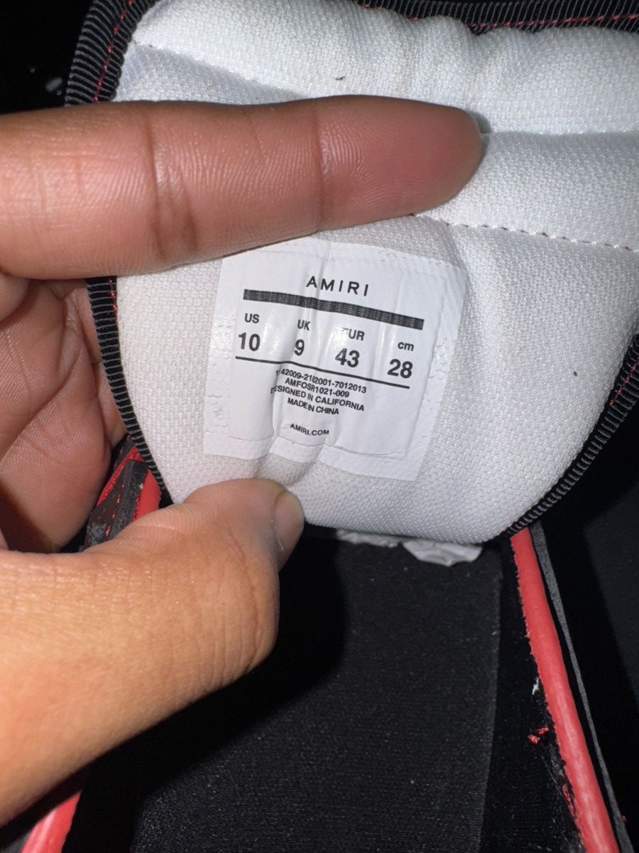 Amiri × Designer Red Amiri Skel Top Low Size US 10 / EU 43 - 4 Thumbnail