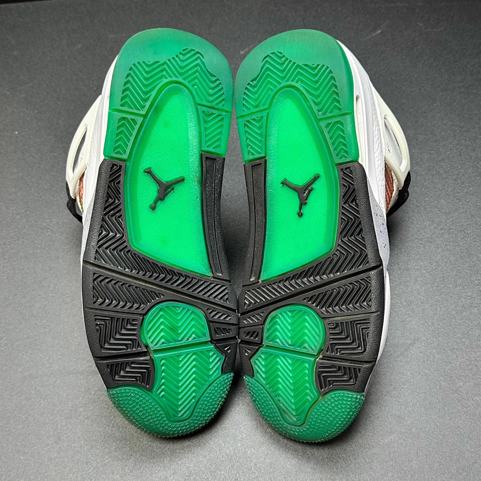 Nike Air Jordan 4 White Green Ｑ20 Size US 5.5 / EU 38 - 5 Thumbnail
