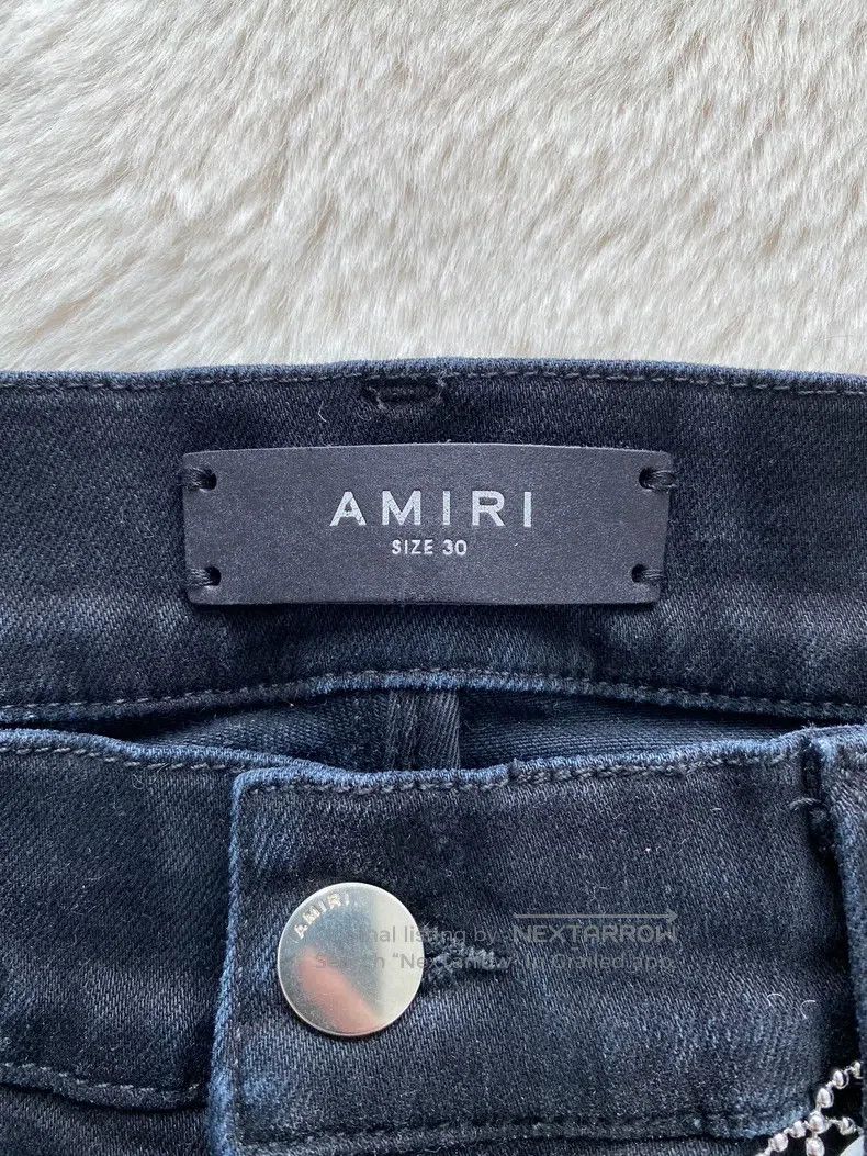 Amiri Amiri Size 30 Washed black and pink cashew flower patchwork Size US 30 / EU 46 - 2 Thumbnail