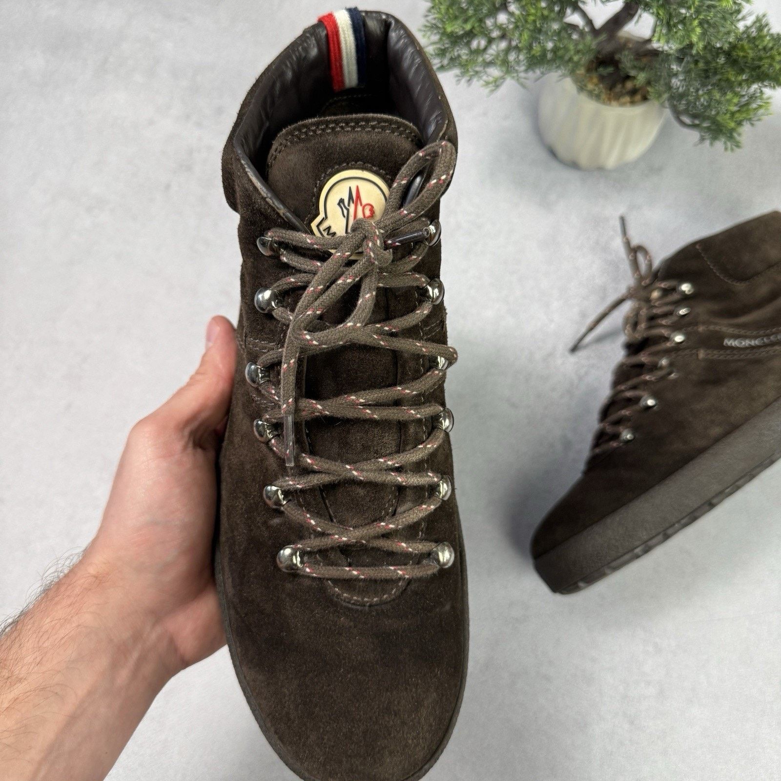 Moncler Moncler Men Brown Hi Top Suede Boot Size 42 US 9 Size US 9 / EU 42 - 5 Thumbnail