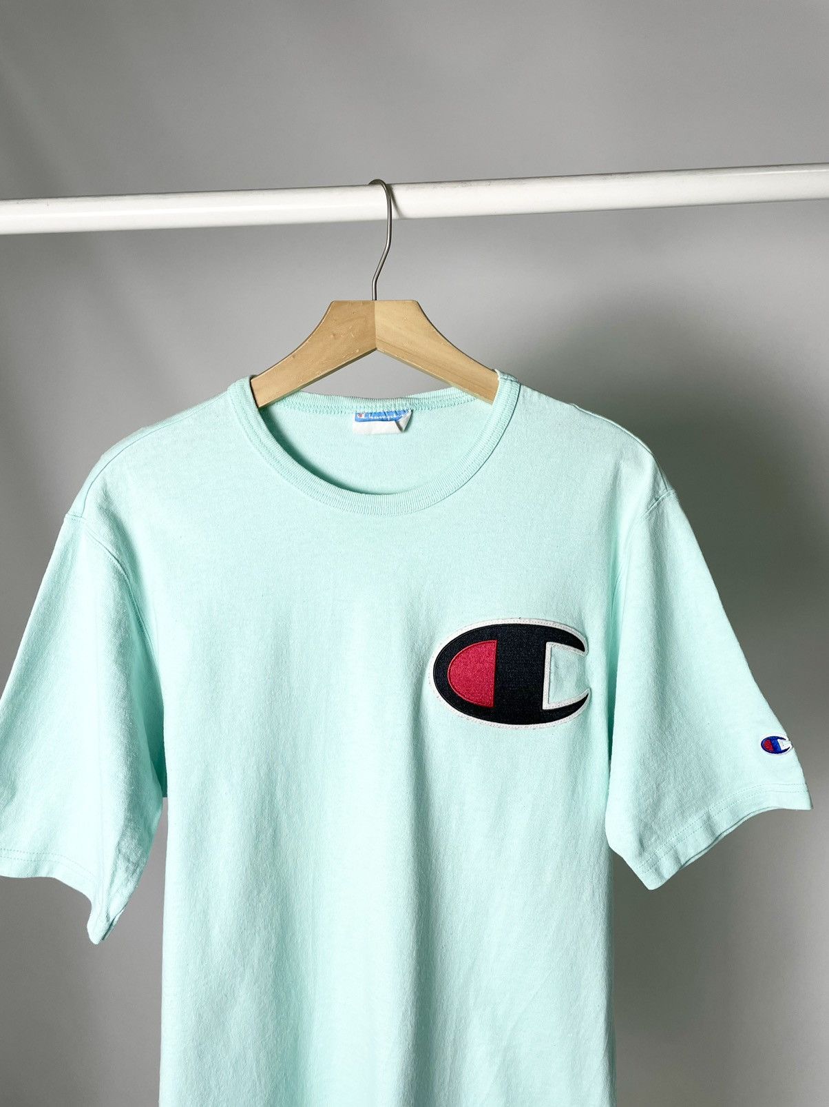 Champion Champion 💫 vintage big orbit logo green tee t shirt Size US L / EU 52-54 / 3 - 2 Thumbnail