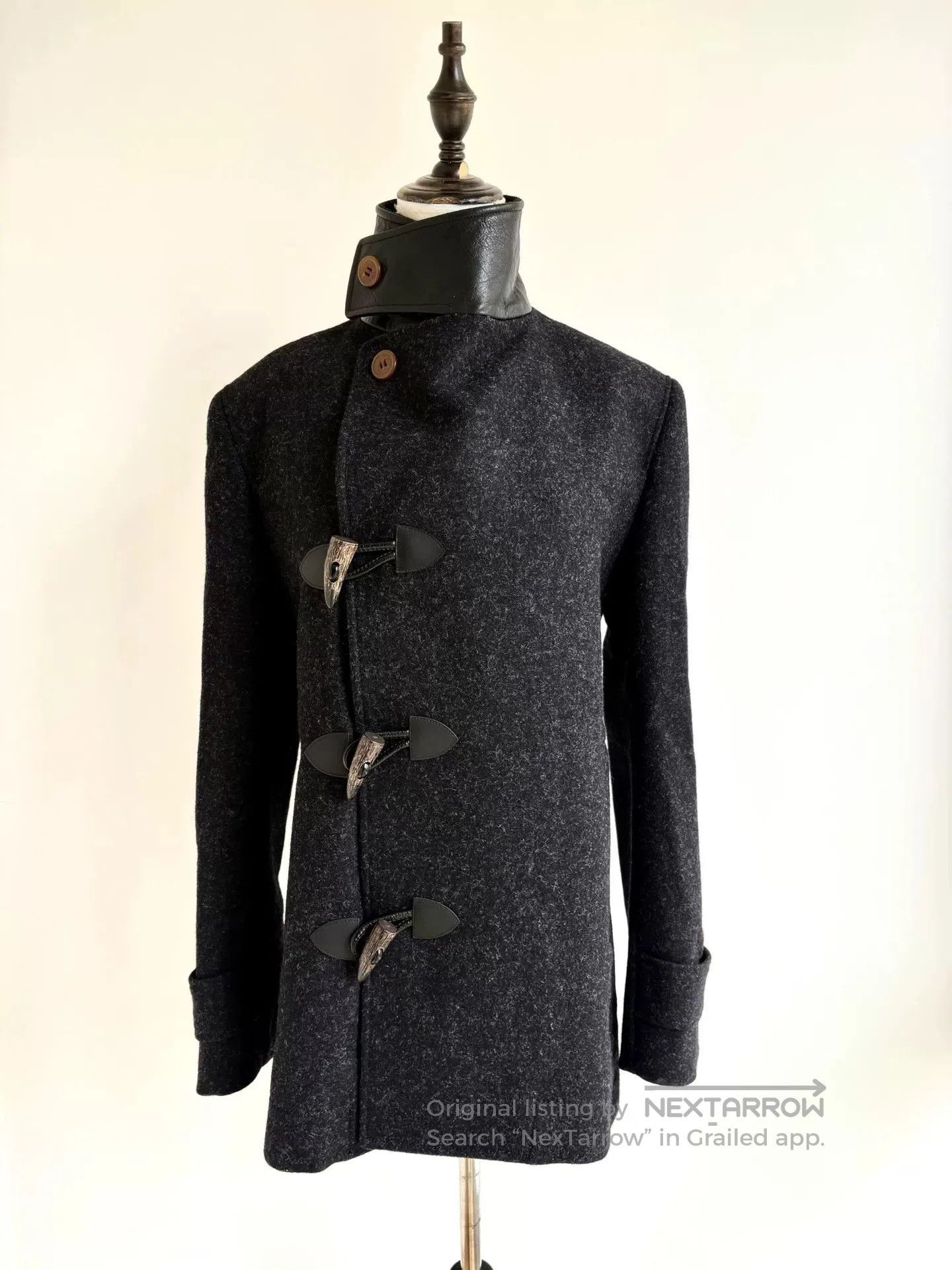 Vivienne Westwood vivienne westwood black gray leather coat. Size L / US 10 / IT 46 - 1 Thumbnail