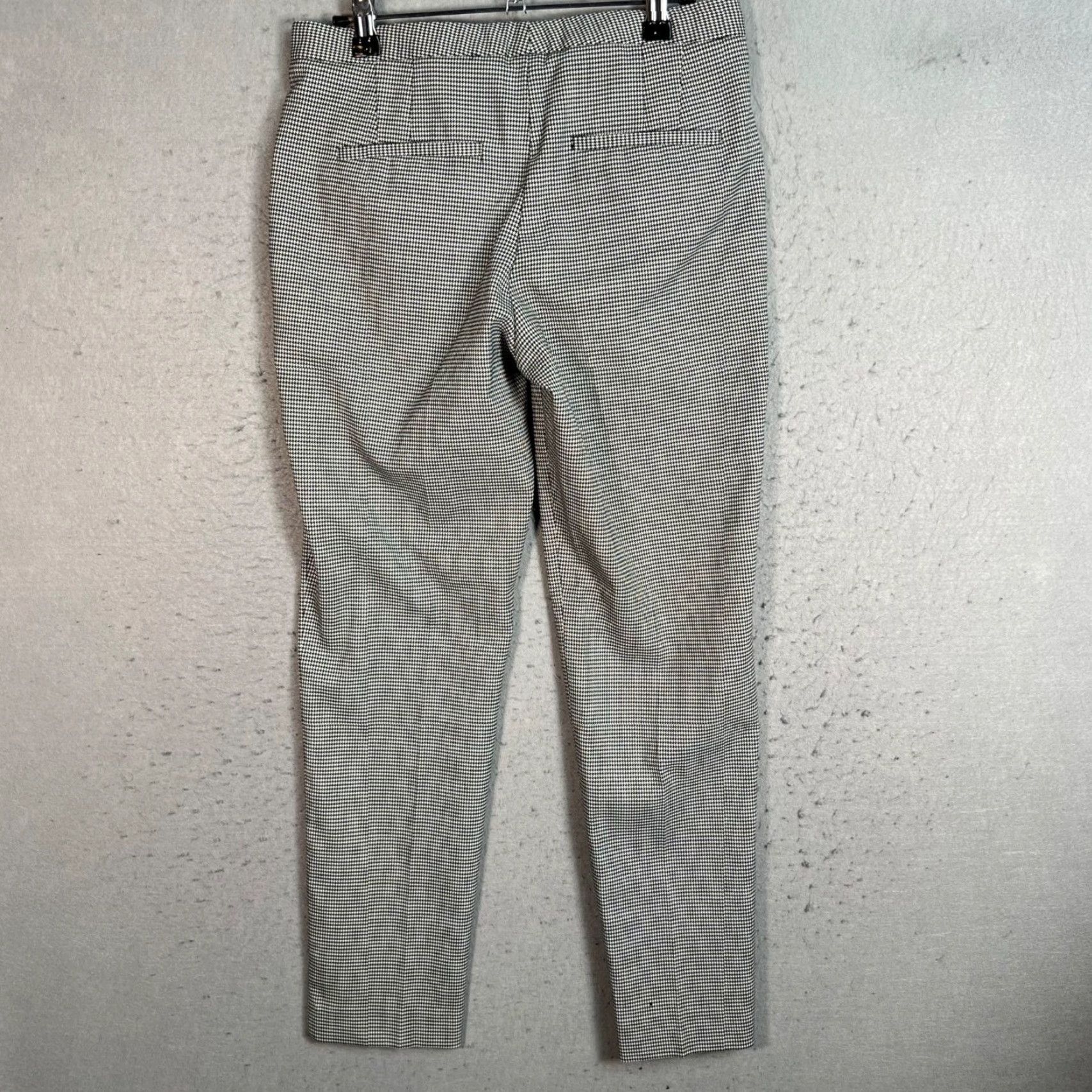 Theory VINTAGE Theory Pants Womens 2 Houndstooth Slim Leg Tapered Wool Virgin Wool Blend Gray Dress Pants Womens Size 26" / US 2 / IT 38 - 2 Thumbnail