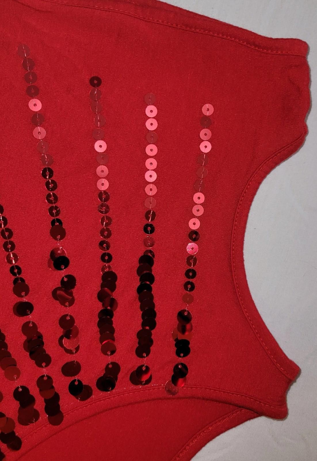 Designer No Boundries women's XL[15-17] sequin short sleeve blouse Size XL / US 12-14 / IT 48-50 - 5 Thumbnail