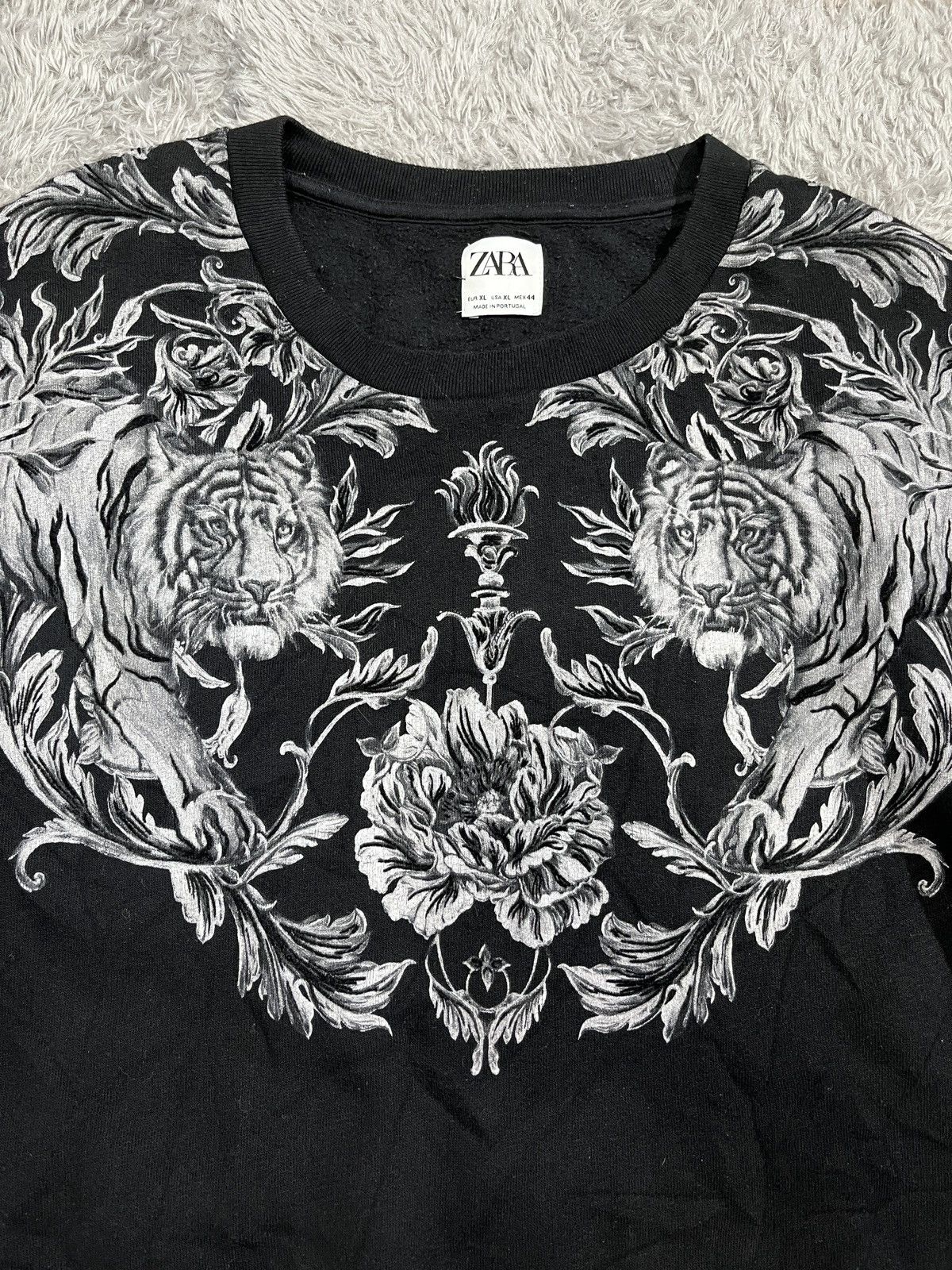 Zara ZARA Tiger Tribal Sweatshirt Size US XL / EU 56 / 4 - 2 Thumbnail
