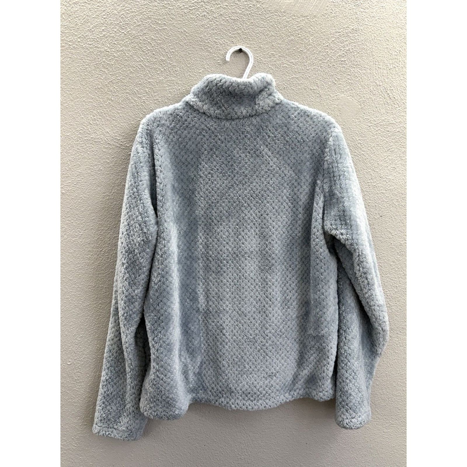 Vintage Columbia Sweatshirt XL Blue Quarter Zip Fuzzy Sherpa Fleece Womens Pullover High Neck Long Sleeve Casual Outdoor City Indoor Size XL / US 12-14 / IT 48-50 - 7 Thumbnail