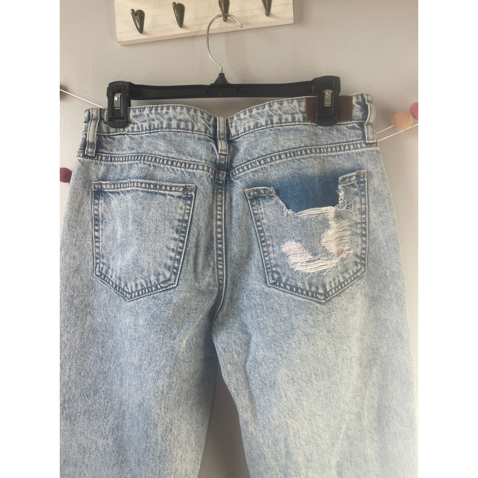 HIDDEN Hidden Rainbow Ripped High Rise Slim Boyfriend Denim Jeans Size 27" / US 4 / IT 40 - 5 Thumbnail