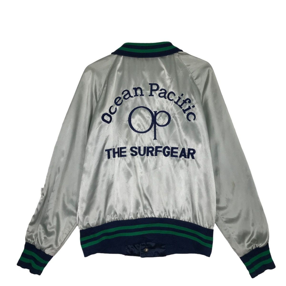Ocean Pacific × Vintage 💥 VINTAGE 1980s OCEAN PACIFIC REVERSIBLE SATIN JACKET Size US M / EU 48-50 / 2 - 1 Thumbnail