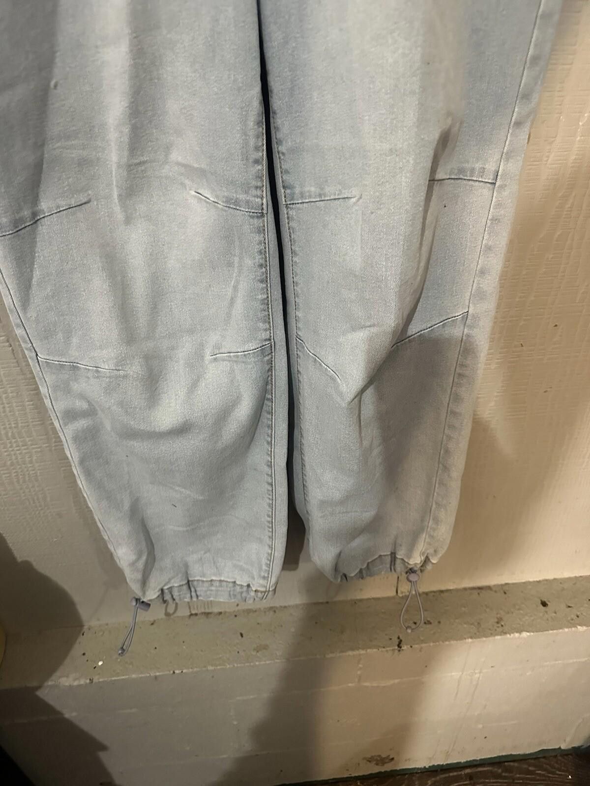 Designer Celebrity Pink Blue Denim Jumpsuit Boilersuit Size M Medium Size 32" / US 10 / IT 46 - 5 Thumbnail