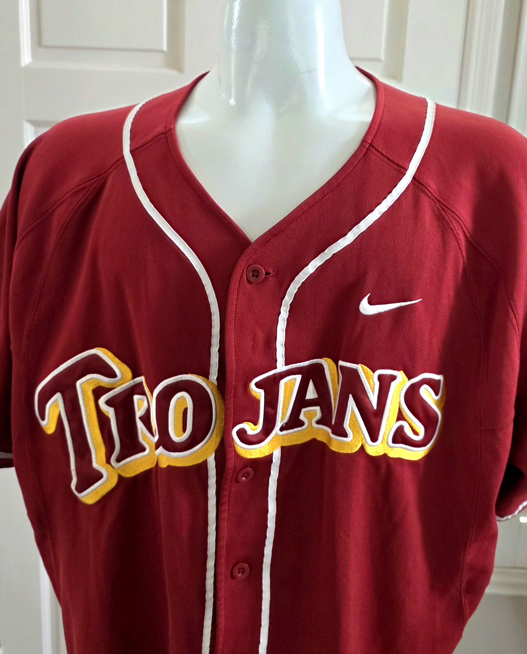 Nike Nike Vintage USC Trojans NCAA Baseball Jersey Y2K Spellout Size US XL / EU 56 / 4 - 2 Thumbnail