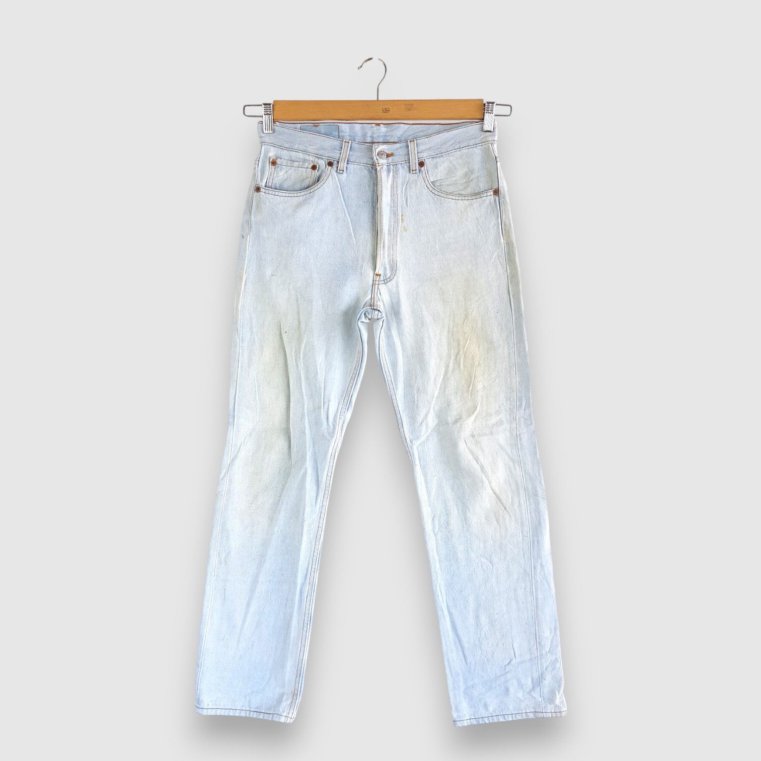 Levi's Vintage Dirty Levis 501 Light Wash Jeans Levi's Faded Denim Size US 30 / EU 46 - 1 Thumbnail