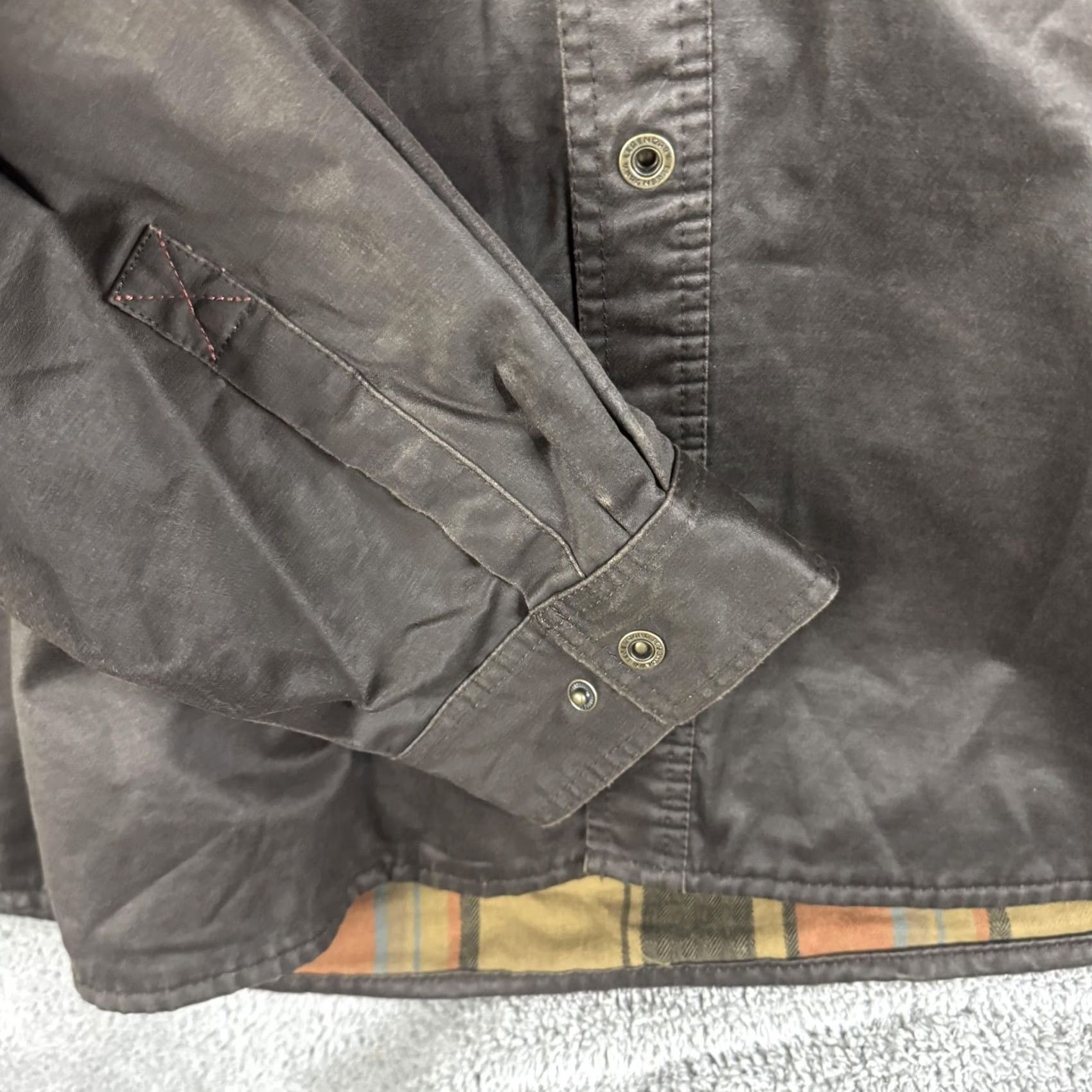 Vintage Legendary Whitetails Journeyman Shirt Jacket 3XL Waxed Canvas Shacket Mens Brown Cotton Blend Windbreaker Collection 6723 Size US XXL / EU 58 / 5 - 2 Thumbnail