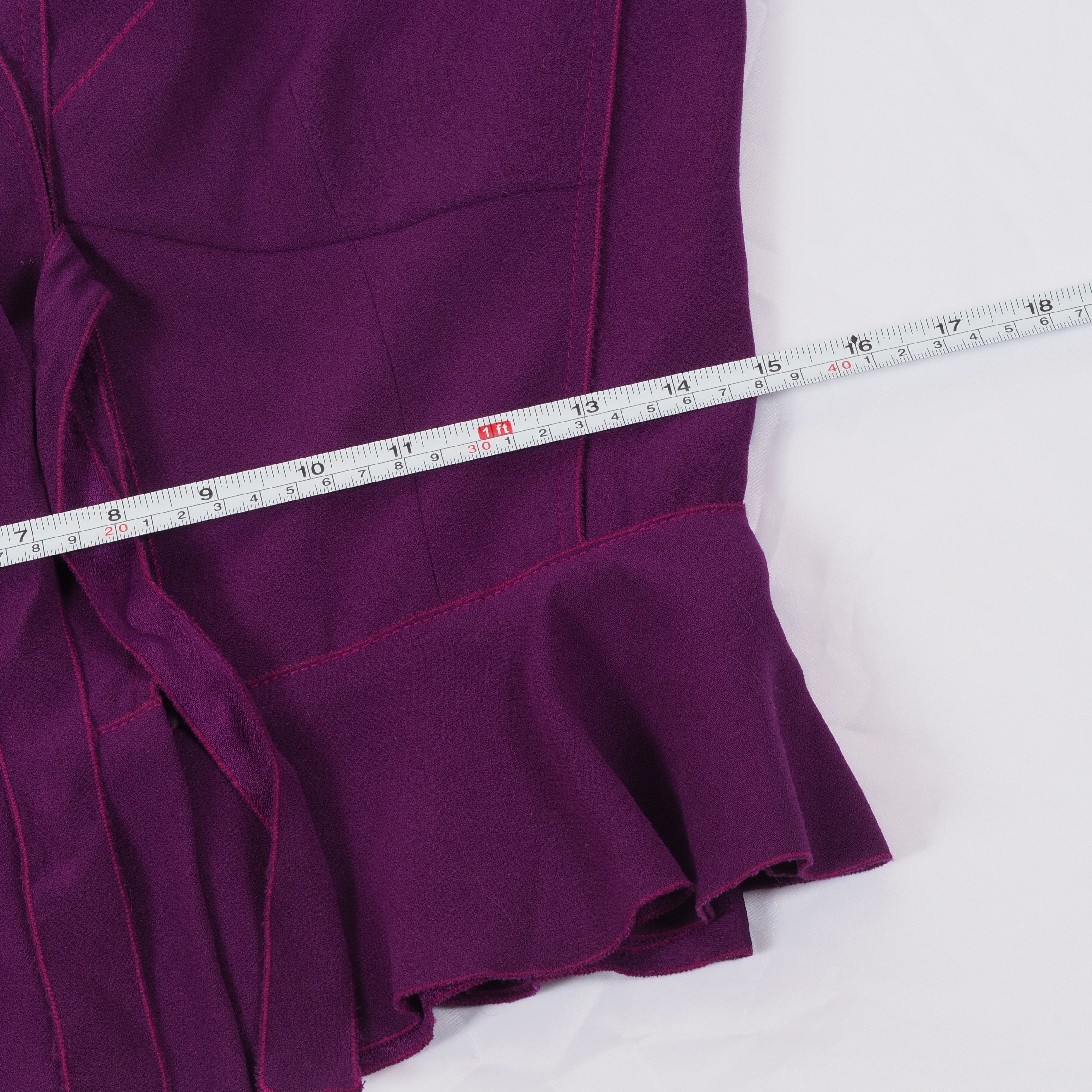 Prada Prada Vintage Purple Silk Peplum Tie Jacket Size M / US 6-8 / IT 42-44 - 12 Thumbnail