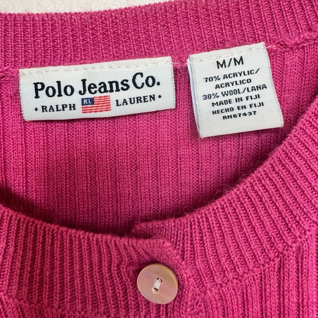 Polo Ralph Lauren Polo Jeans Co. Pink Henley Sweater M Size M / US 6-8 / IT 42-44 - 5 Thumbnail