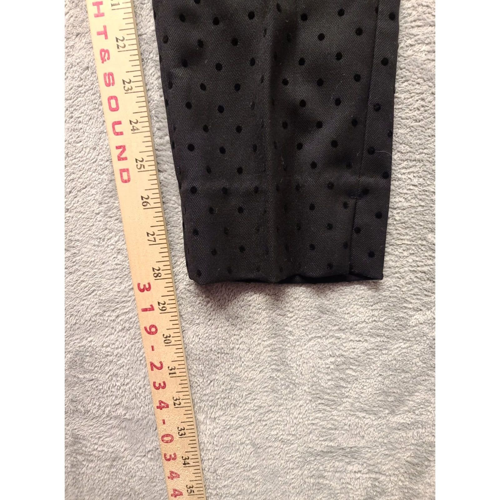 Banana Republic VINTAGE Banana Republic Pants Womens 4 Slim Tapered Mid Rise Dress Casual Black Dots Size 27" / US 4 / IT 40 - 7 Thumbnail