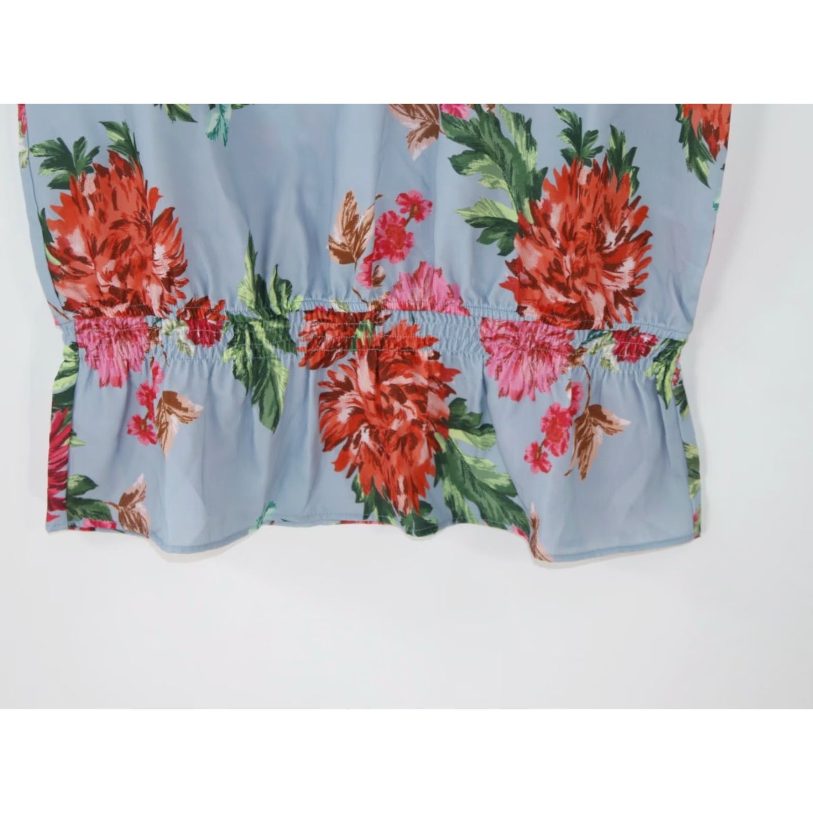 Vintage VINTAGE Ella Moon Womens Sleeveless Floral Top Casual Blue Ruffle Chambray Size Large Spring Summer Size L / US 10 / IT 46 - 7 Thumbnail