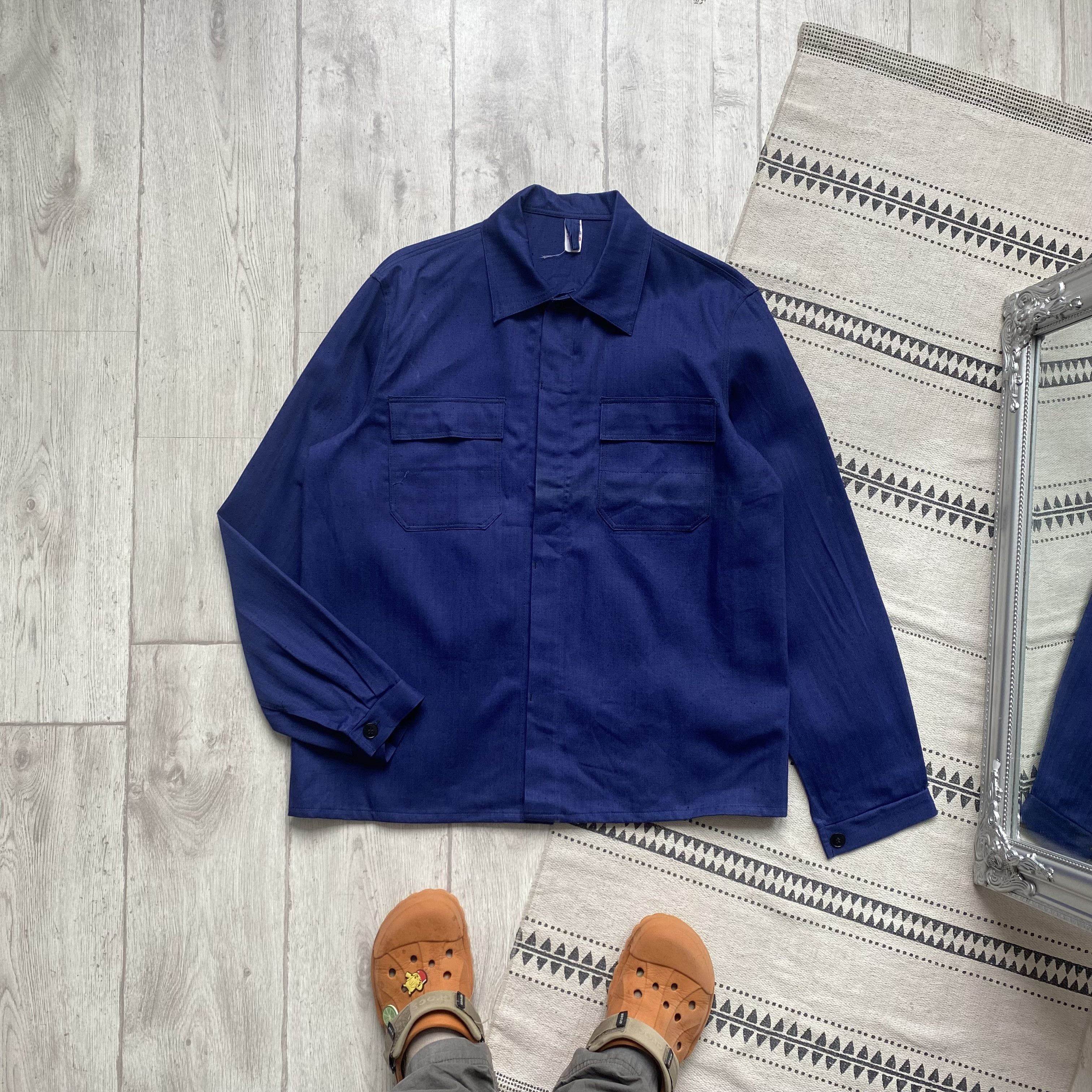 Le Laboureur Vintage 70-80s Snfor French Chore jacket Work overshirt Size US M / EU 48-50 / 2 - 3 Thumbnail