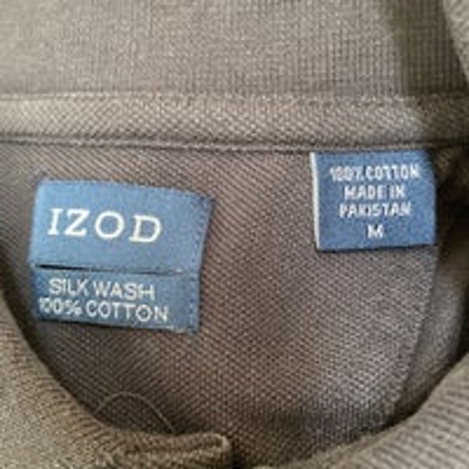 Izod IZOD 100% Cotton Silk Wash Polo Shirt Size Medium Size US M / EU 48-50 / 2 - 2 Thumbnail