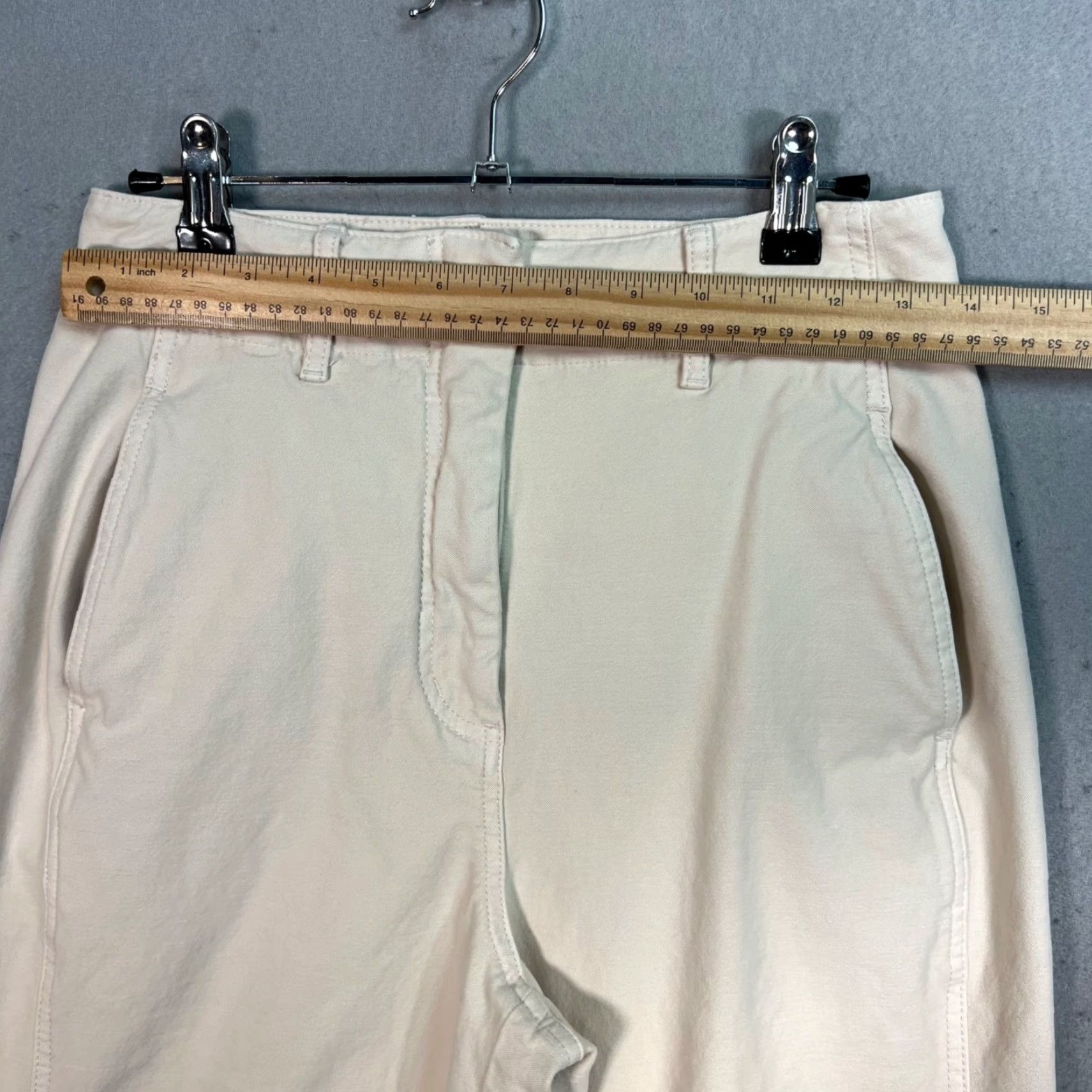 Vintage Wilfred Free Beige High-Waist Trousers Size 4 Cotton Blend Womens Casual Pants Size 27" / US 4 / IT 40 - 5 Thumbnail