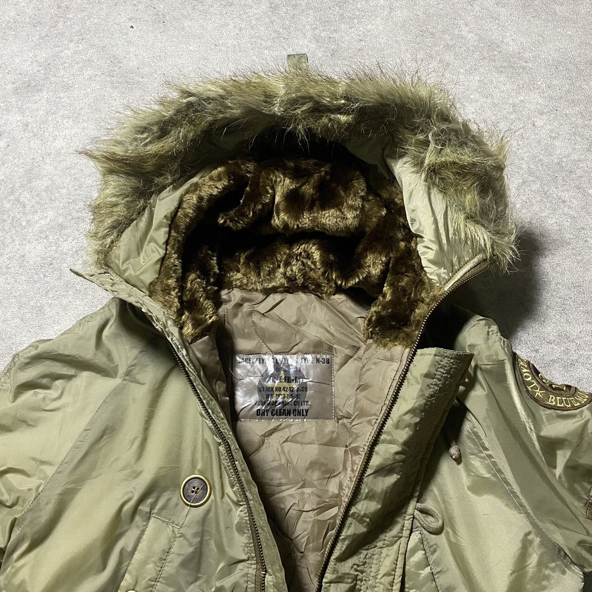 Japanese Brand Blue Moon Blue Military N3B Hunting Coat Fur Size US M / EU 48-50 / 2 - 5 Thumbnail