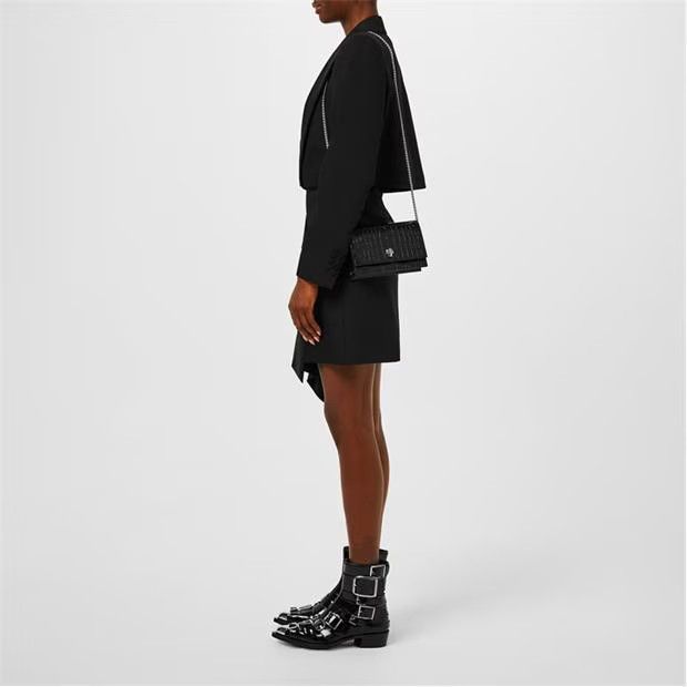 Alexander McQueen o1g2r1mq0824 Punk Buckle Boots in Black & Silver Size US 8 / IT 38 - 6 Thumbnail