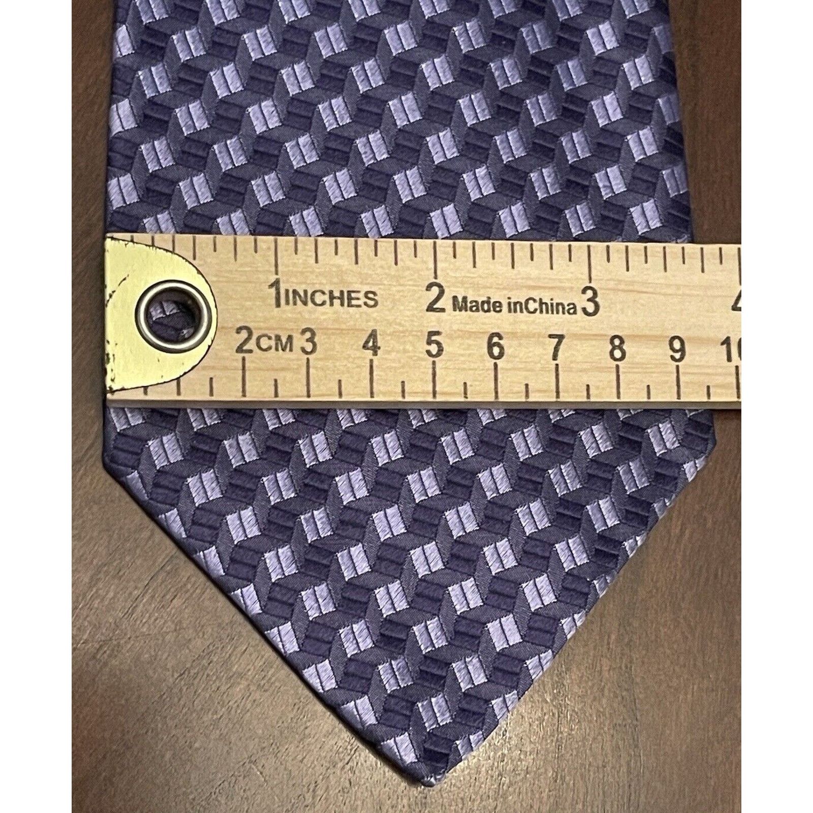 Geoffrey Beene Geoffrey Beene Blue 100% Silk Men’s Neck Tie Made In Italy Size ONE SIZE - 4 Thumbnail