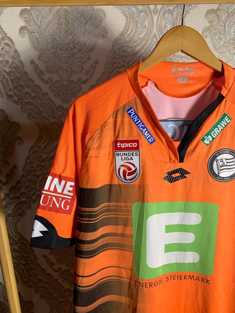 Vintage VERY RARE LOTTO FC SK STURM GRAZ ITALY SOCCER JERSEY Y2K 90s Size US XXL / EU 58 / 5 - 3 Thumbnail
