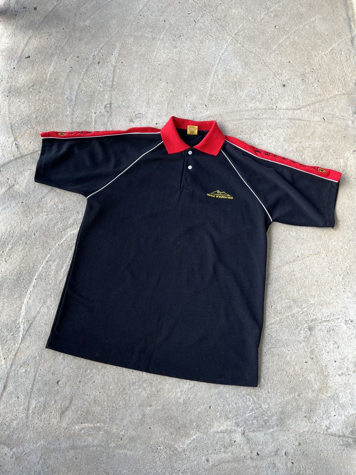 Ferrari Vintage Michael Schumacher Formula 1 Polo Size US XL / EU 56 / 4 - 1 Thumbnail