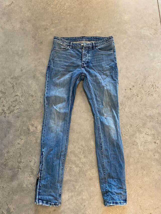 Ksubi Ksubi Blue Washed Zipper Denim Size US 31 - 1 Thumbnail