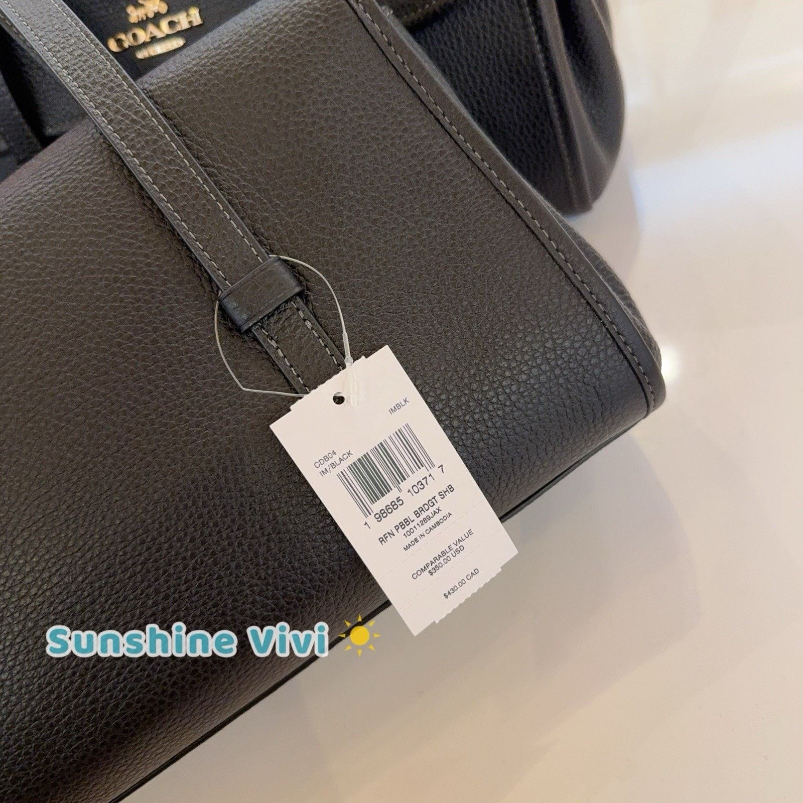 Coach NWT Coach Bridget Flap Shoulder Bag CDB04 Gold Black leather Size ONE SIZE - 3 Thumbnail
