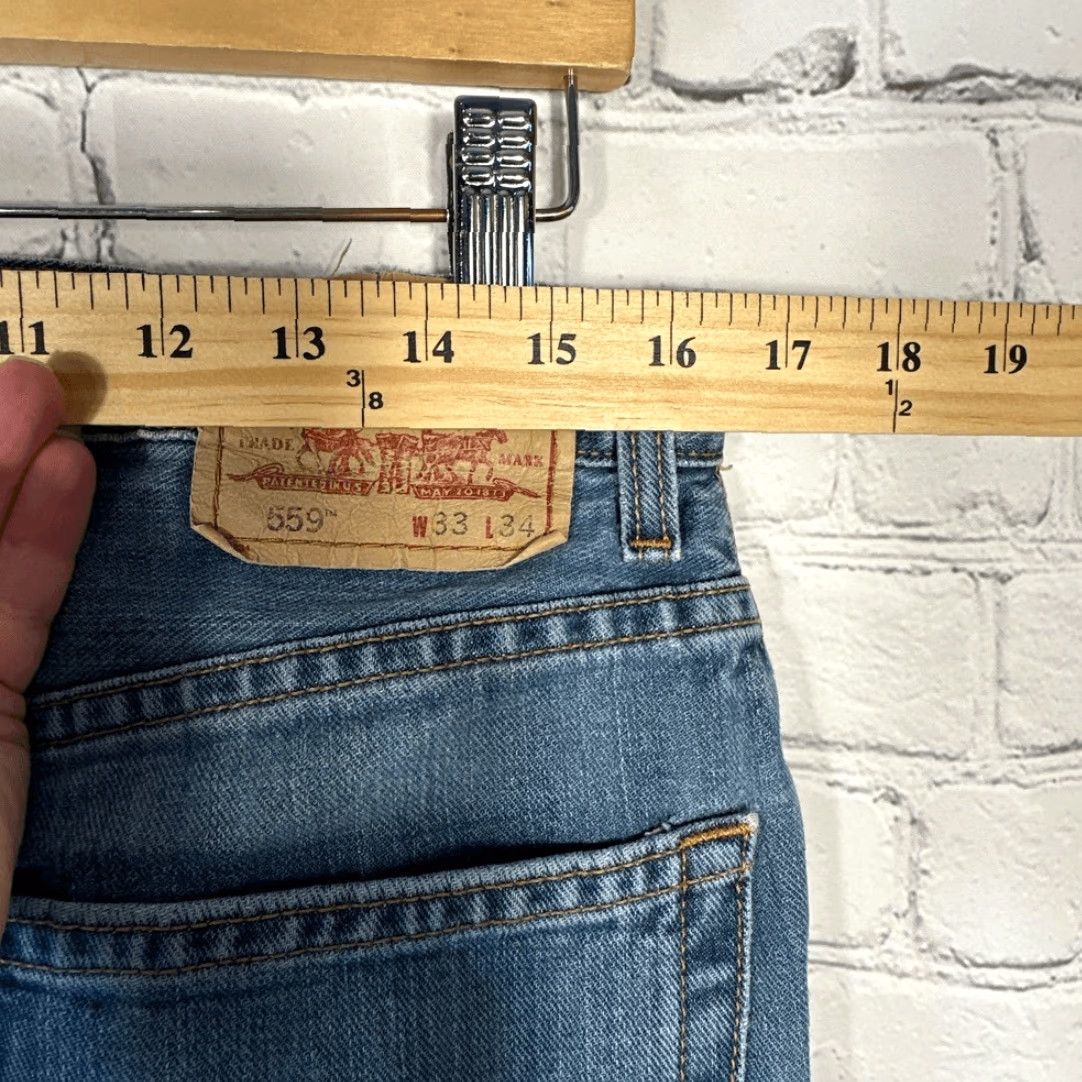 Levi's VINTAGE Levi’s 559 Jeans Mens 33 Relaxed Straight Denim W33 x L34 Blue Mens Jeans Straight 90s? Size US 33 - 5 Thumbnail