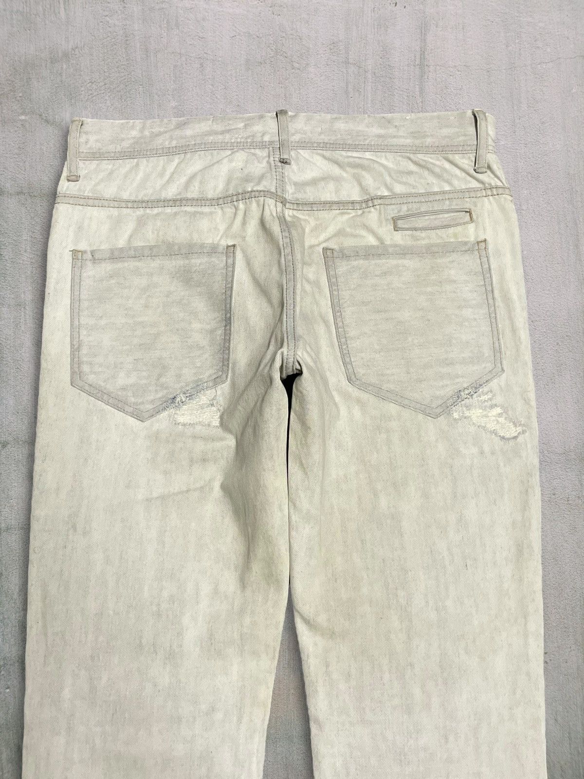 KOJIMA GENES Japanese Denim E Jeans by Kojima Ripped Punk Style Designer Size US 33 - 8 Thumbnail