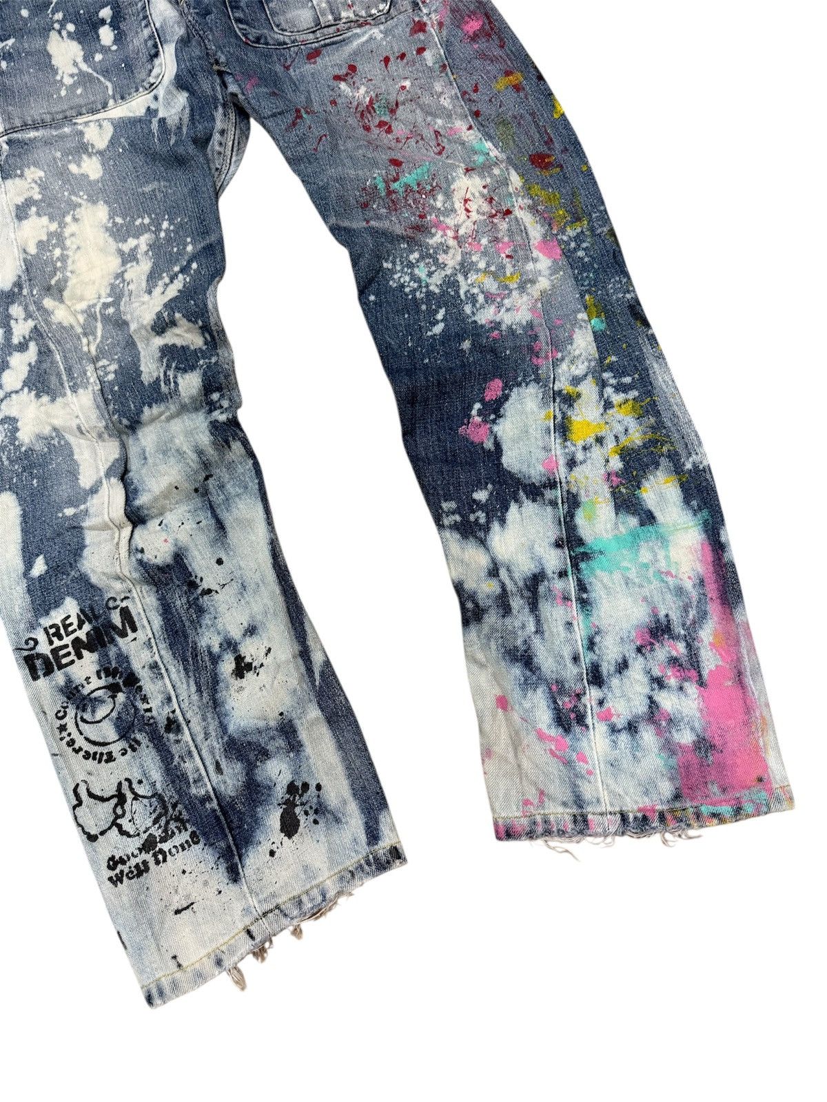 Lee LEE PAINTED TWISTED LEG JEANS Size US 29 - 4 Thumbnail